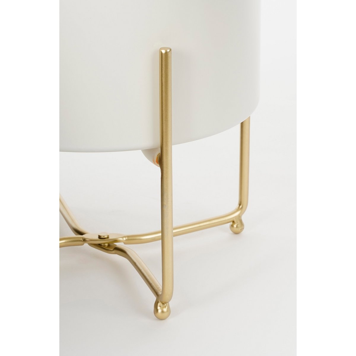 Clara Bloempot op Standaard - Set van 3 - H32 x Ø24 cm - Wit