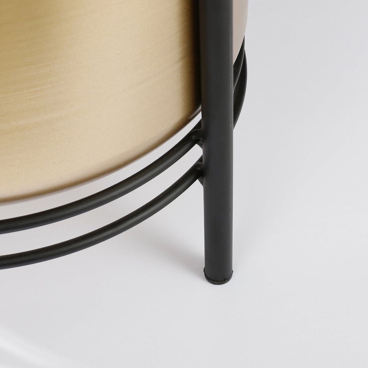 Sverre Bloempot op Standaard - H28 x Ø19 cm - Goud, Zwart