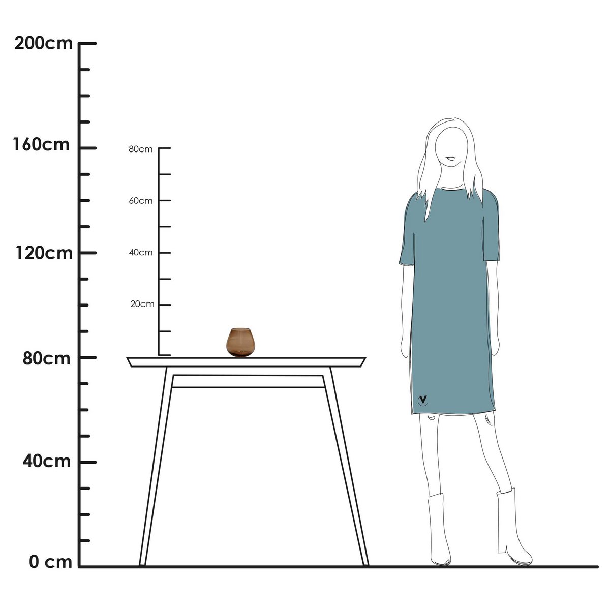 Waxinelichthouder - Tasman XS taupe (set van 2 stuks)
