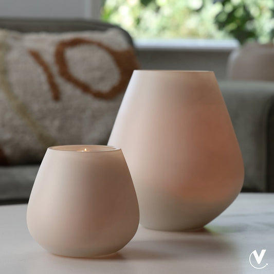 Waxinelichthouder - Tasman XS matte ivory (set van 2 stuks)