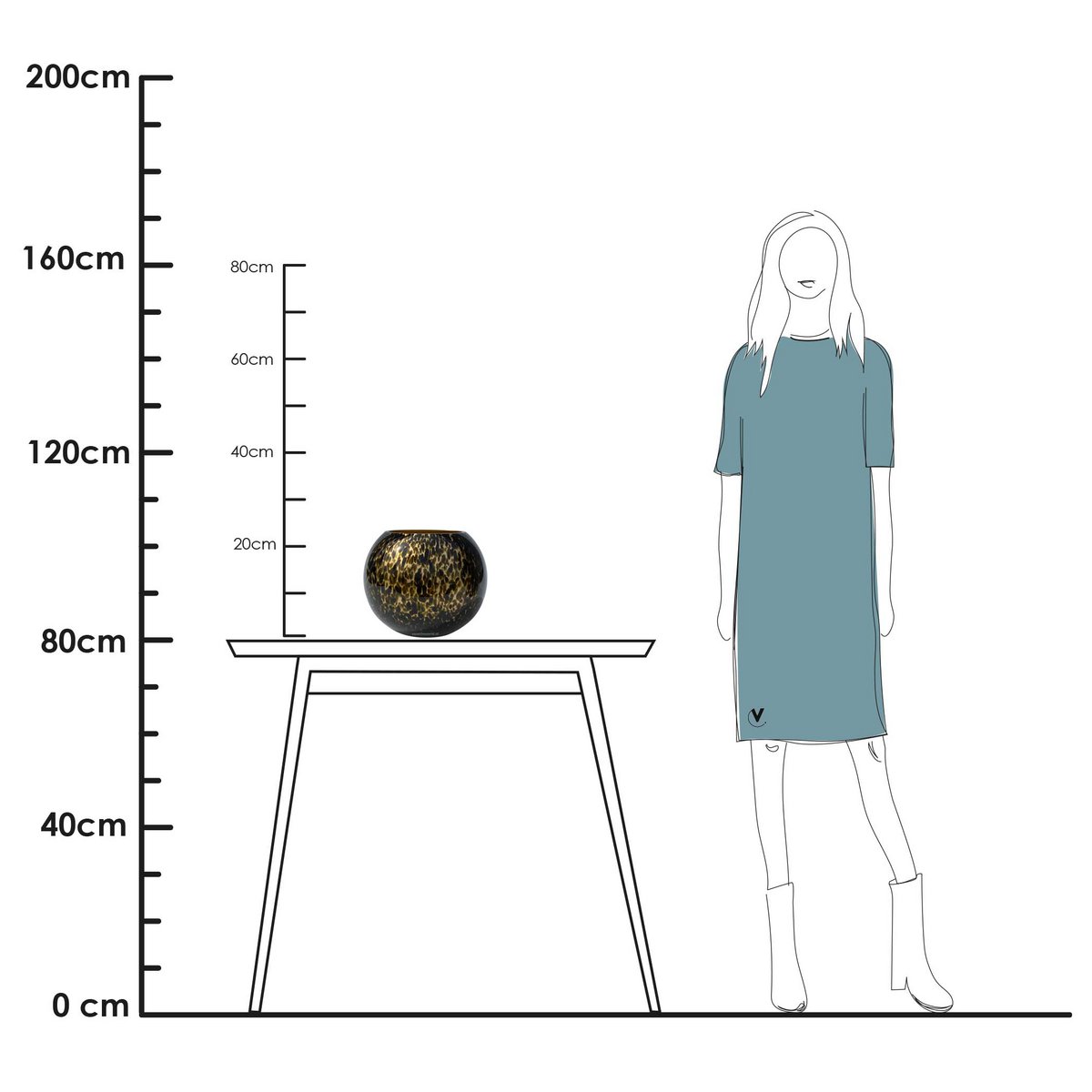 Zambezi gold cheetah Ø25 x H20,5 cm