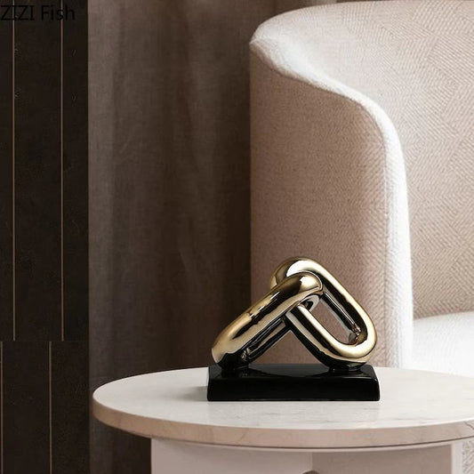 Moderne Luxe Gouden Ketting Art 2 Schakel (ZH-018-Klein-SMALL)