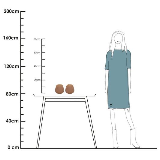 Waxinelichthouder - Tasman XS matte sand (set van 2 stuks)