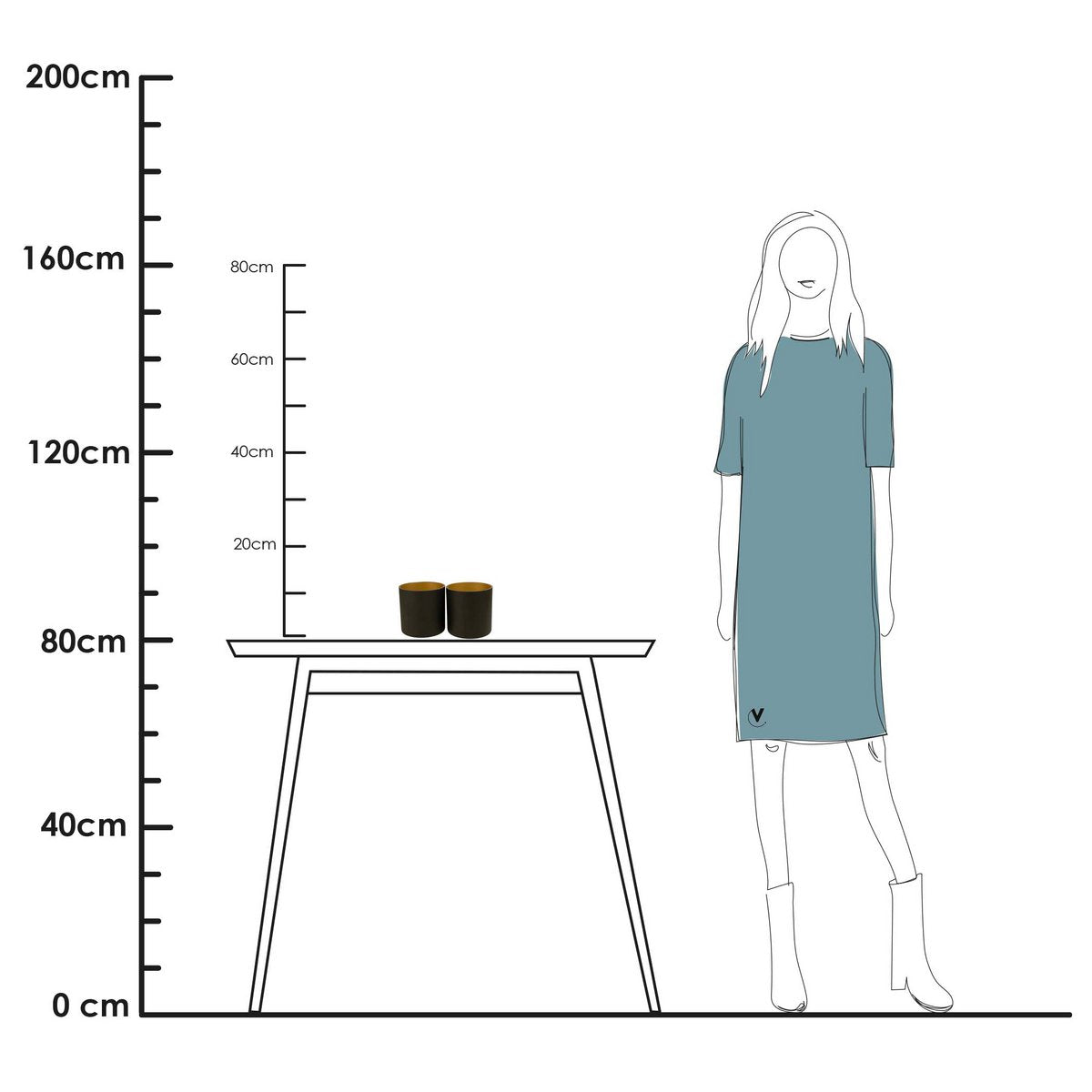 Waxinelichthouder - Celtic black gold (set van 2 stuks)