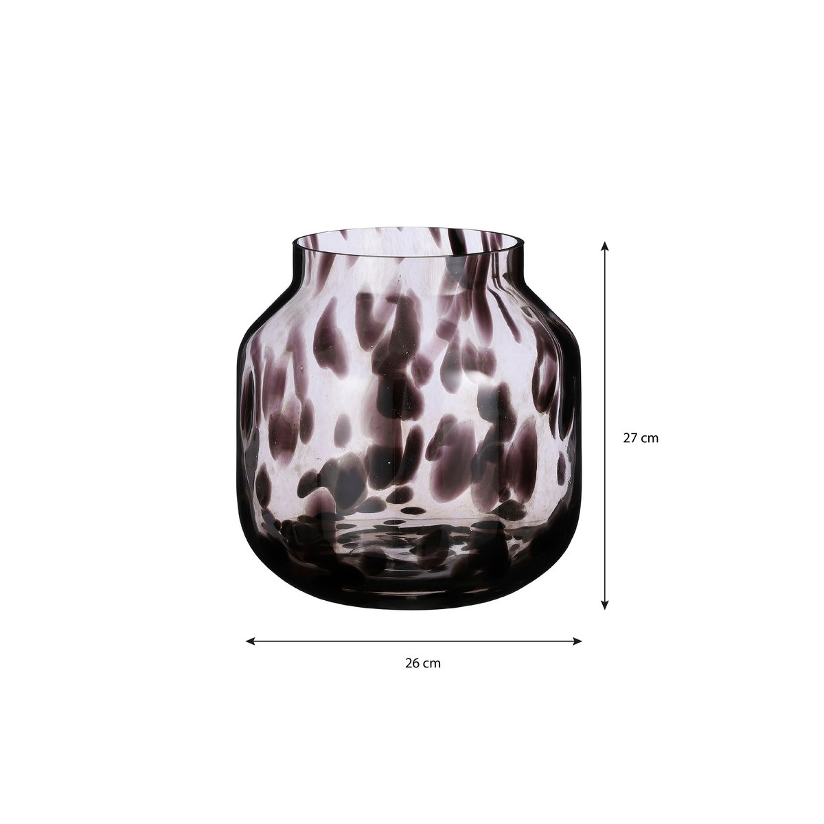 Pantera Vaas - H27 x Ø26 cm - Bruin