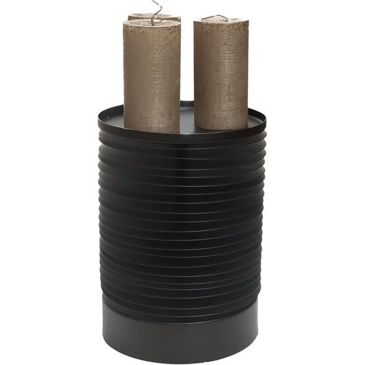 Mantas black Ø21 x H28 cm - laatste items!