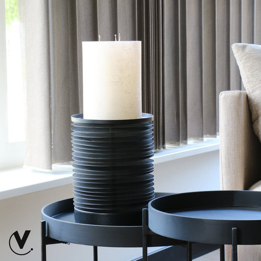 Mantas black Ø21 x H28 cm - laatste items!