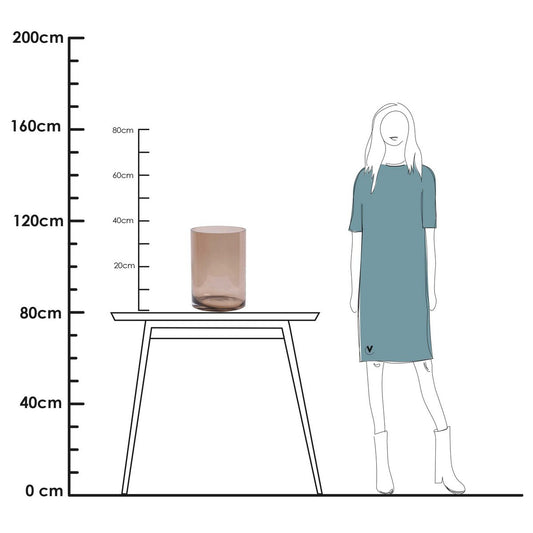 Caspian taupe Ø25 x H35 cm