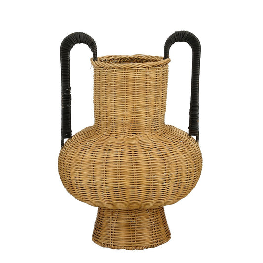 Loulou Decoratie Vaas - H42 x Ø40 cm - Rotan - Bruin